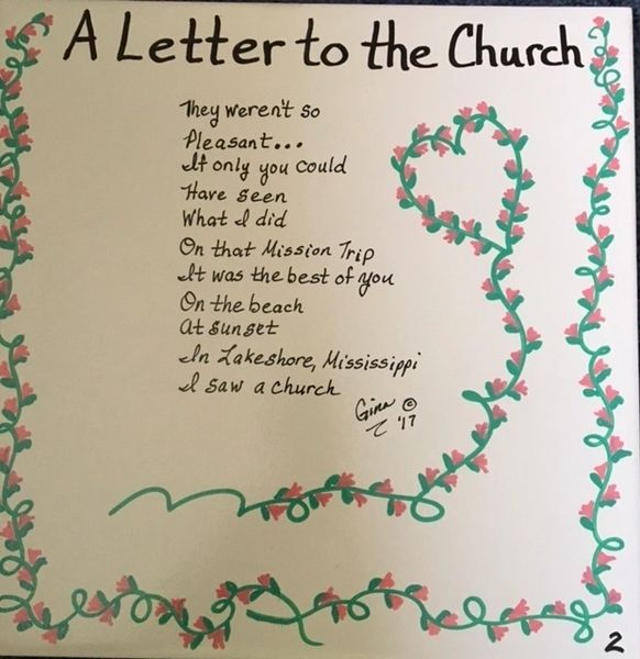 A A Letter to the Church written on a piece of paper.