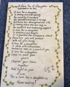 A Love For A Daughter poem
