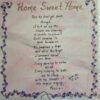 A Home Sweet Home poem on a piece of paper.